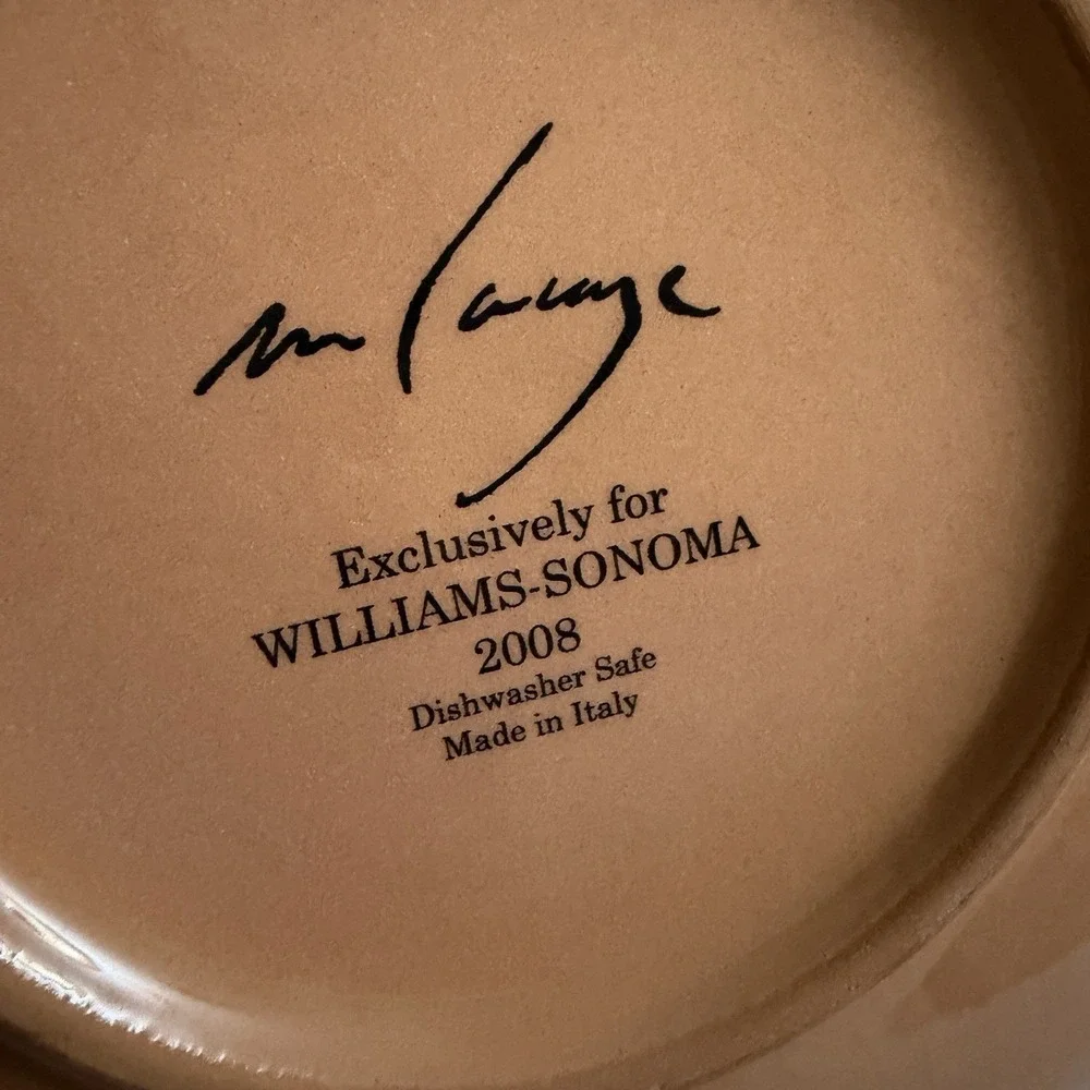 Williams Sonoma Paysage Salad Dessert Plate BY Marc Lacaze 2008 Made In‎ Italy